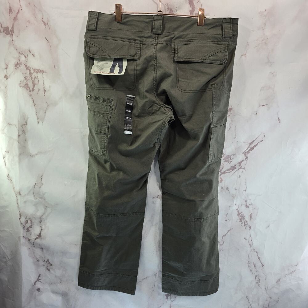 Dovetail Workwear Pants Womens 14 28 Green Cargo Crop Day Construct Ripstop